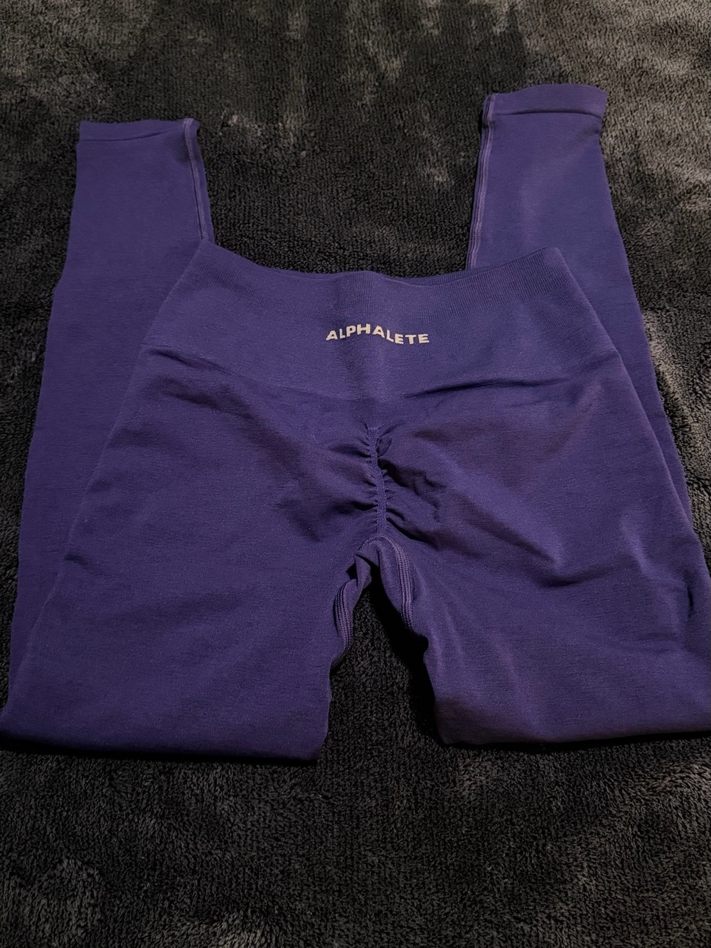 Alphalete Deep Purple Scrunch Seam Leggings
